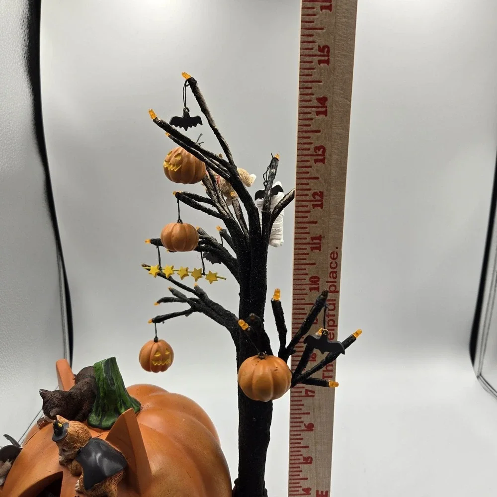 Bradford Exchange Purr-Fectly Mischievous‎ Halloween Tree Cat Kittens Lighted